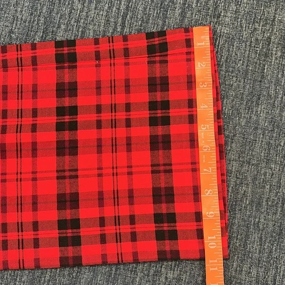 Ann Taylor Red Black Plaid Flare Pants, Size‎ 10 - Picture 15 of 16